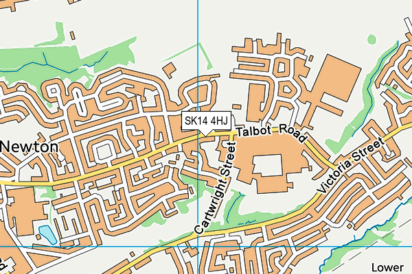 SK14 4HJ map - OS VectorMap District (Ordnance Survey)