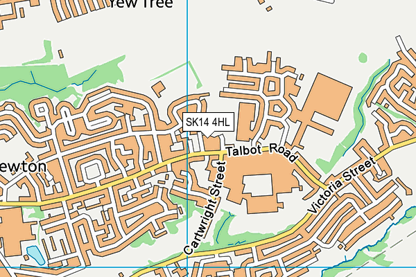 SK14 4HL map - OS VectorMap District (Ordnance Survey)