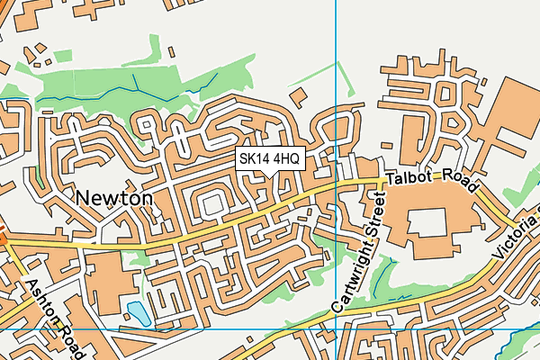 SK14 4HQ map - OS VectorMap District (Ordnance Survey)