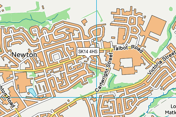 SK14 4HS map - OS VectorMap District (Ordnance Survey)