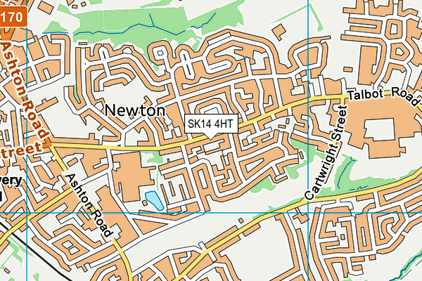 SK14 4HT map - OS VectorMap District (Ordnance Survey)
