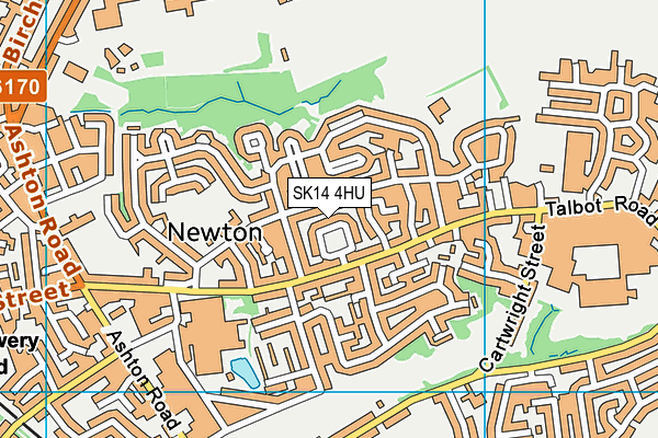 SK14 4HU map - OS VectorMap District (Ordnance Survey)