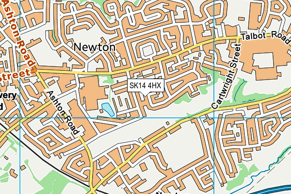 SK14 4HX map - OS VectorMap District (Ordnance Survey)