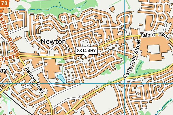 SK14 4HY map - OS VectorMap District (Ordnance Survey)