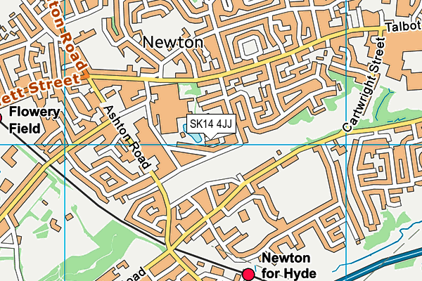 SK14 4JJ map - OS VectorMap District (Ordnance Survey)