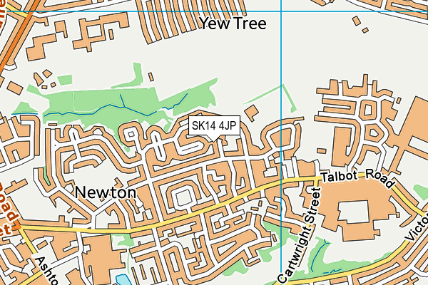 SK14 4JP map - OS VectorMap District (Ordnance Survey)