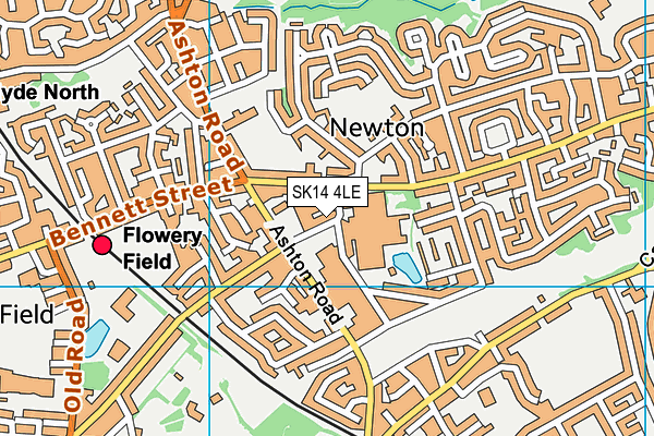 SK14 4LE map - OS VectorMap District (Ordnance Survey)