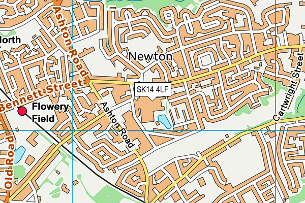 SK14 4LF map - OS VectorMap District (Ordnance Survey)