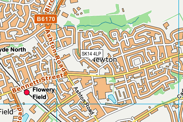 SK14 4LP map - OS VectorMap District (Ordnance Survey)