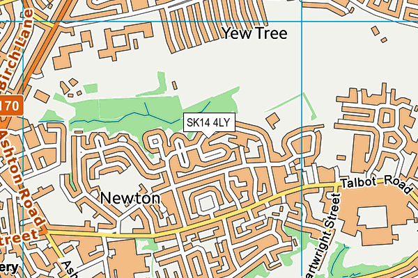 SK14 4LY map - OS VectorMap District (Ordnance Survey)