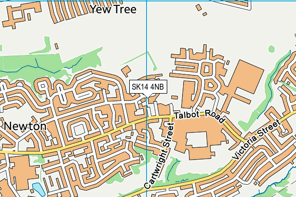 SK14 4NB map - OS VectorMap District (Ordnance Survey)