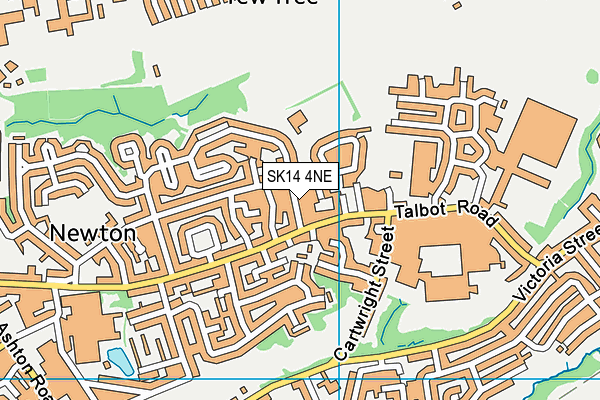 SK14 4NE map - OS VectorMap District (Ordnance Survey)