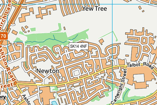 SK14 4NF map - OS VectorMap District (Ordnance Survey)