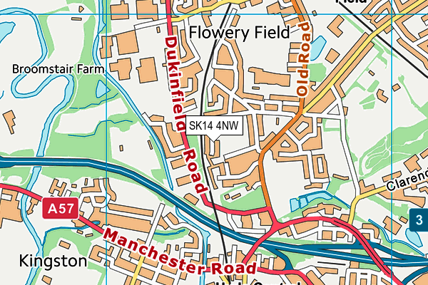 SK14 4NW map - OS VectorMap District (Ordnance Survey)