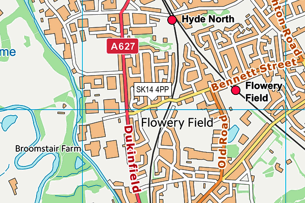 SK14 4PP map - OS VectorMap District (Ordnance Survey)