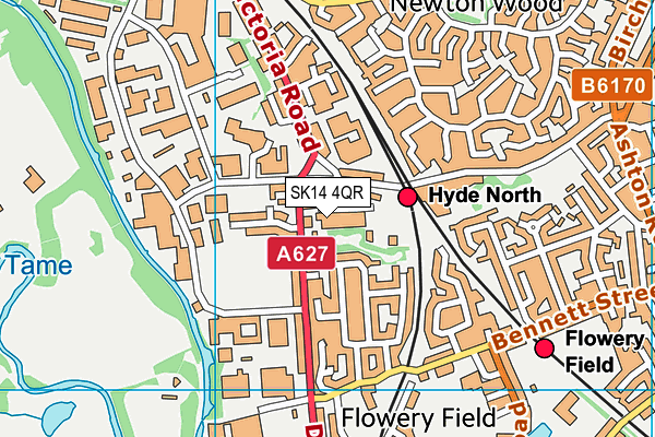 SK14 4QR map - OS VectorMap District (Ordnance Survey)