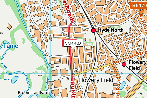 SK14 4QX map - OS VectorMap District (Ordnance Survey)