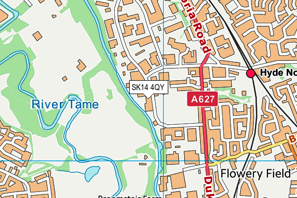 SK14 4QY map - OS VectorMap District (Ordnance Survey)