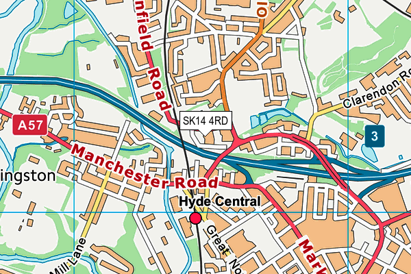 SK14 4RD map - OS VectorMap District (Ordnance Survey)