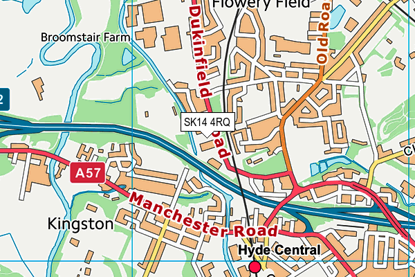 SK14 4RQ map - OS VectorMap District (Ordnance Survey)