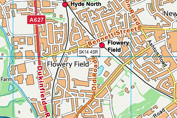 SK14 4SR map - OS VectorMap District (Ordnance Survey)