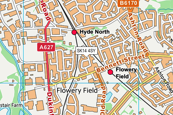 SK14 4SY map - OS VectorMap District (Ordnance Survey)