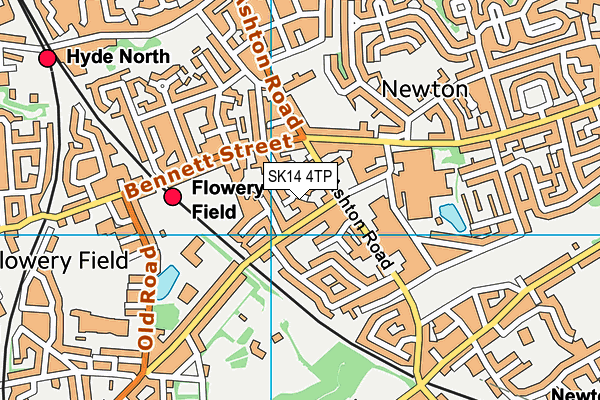 SK14 4TP map - OS VectorMap District (Ordnance Survey)