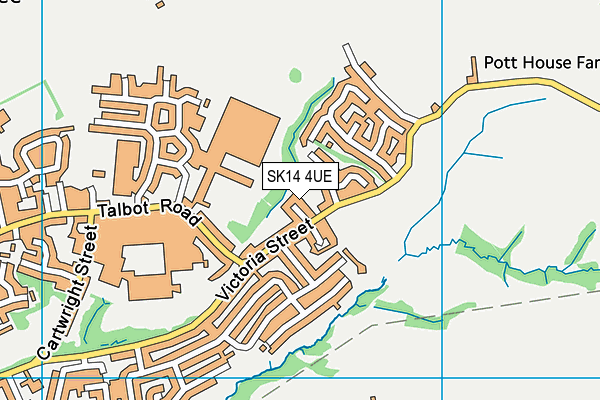 SK14 4UE map - OS VectorMap District (Ordnance Survey)