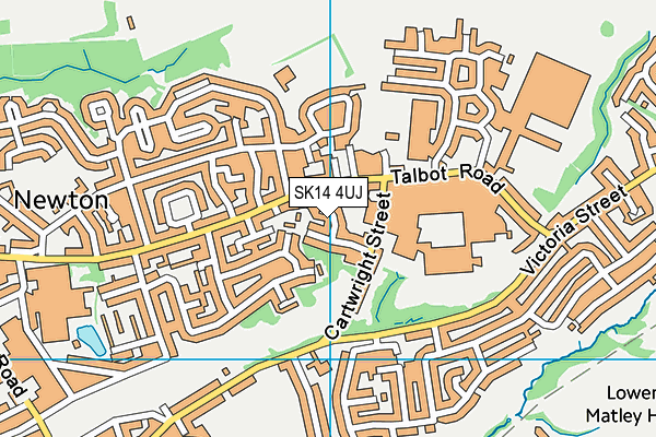 SK14 4UJ map - OS VectorMap District (Ordnance Survey)