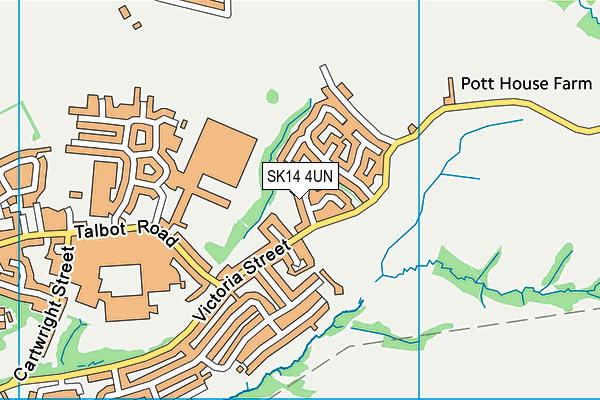 SK14 4UN map - OS VectorMap District (Ordnance Survey)
