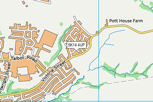 SK14 4UP map - OS VectorMap District (Ordnance Survey)