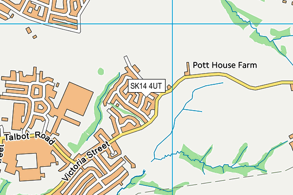 SK14 4UT map - OS VectorMap District (Ordnance Survey)