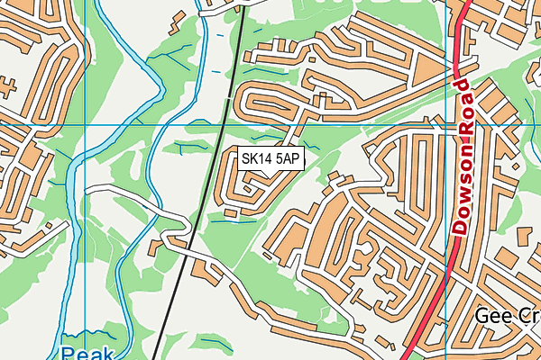 SK14 5AP map - OS VectorMap District (Ordnance Survey)