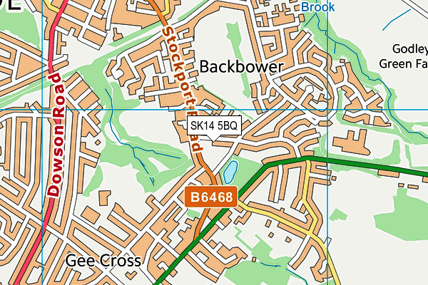 SK14 5BQ map - OS VectorMap District (Ordnance Survey)
