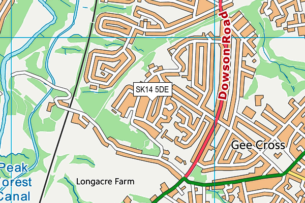 SK14 5DE map - OS VectorMap District (Ordnance Survey)