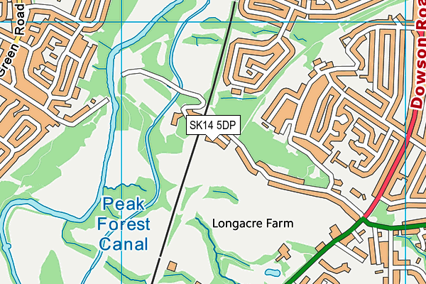 SK14 5DP map - OS VectorMap District (Ordnance Survey)