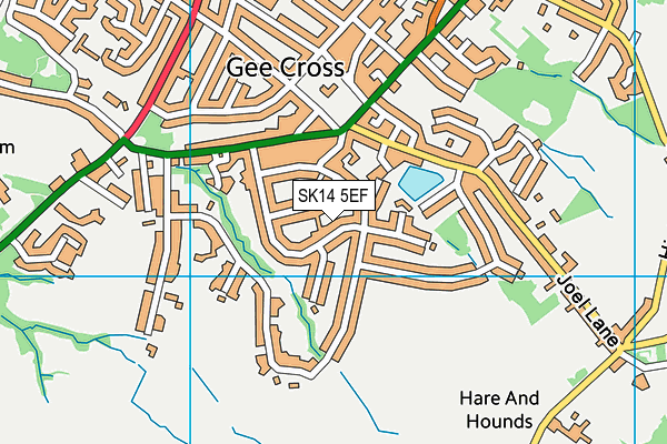 SK14 5EF map - OS VectorMap District (Ordnance Survey)