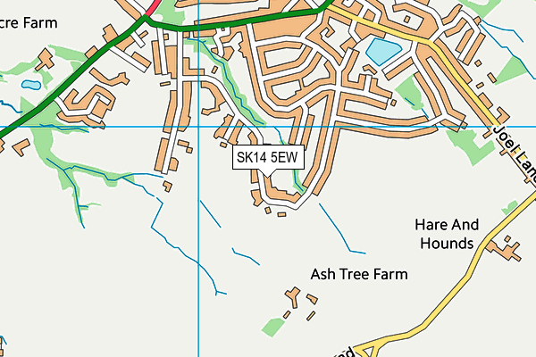 SK14 5EW map - OS VectorMap District (Ordnance Survey)