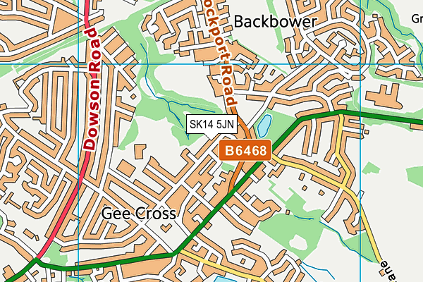 SK14 5JN map - OS VectorMap District (Ordnance Survey)