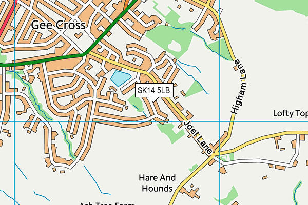 SK14 5LB map - OS VectorMap District (Ordnance Survey)