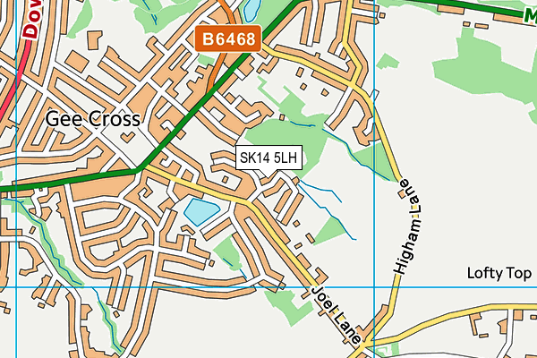 SK14 5LH map - OS VectorMap District (Ordnance Survey)