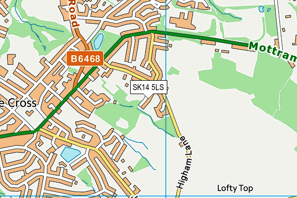 SK14 5LS map - OS VectorMap District (Ordnance Survey)