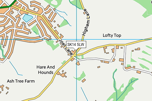 SK14 5LW map - OS VectorMap District (Ordnance Survey)