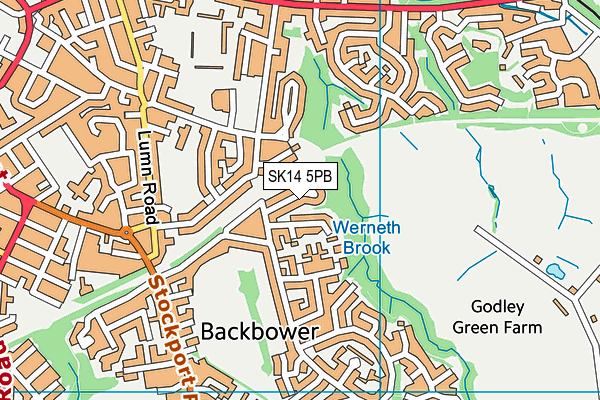 SK14 5PB map - OS VectorMap District (Ordnance Survey)
