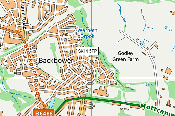 SK14 5PP map - OS VectorMap District (Ordnance Survey)