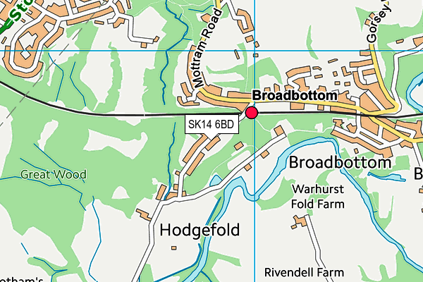 SK14 6BD map - OS VectorMap District (Ordnance Survey)