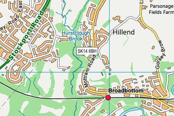 SK14 6BH map - OS VectorMap District (Ordnance Survey)