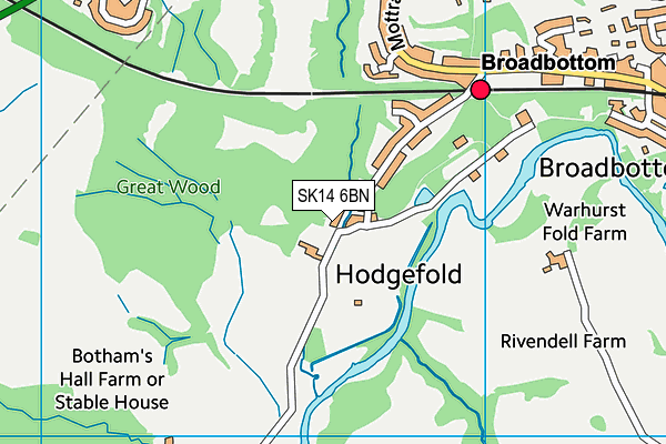 SK14 6BN map - OS VectorMap District (Ordnance Survey)