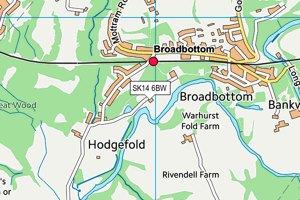 SK14 6BW map - OS VectorMap District (Ordnance Survey)