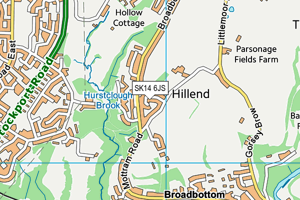 SK14 6JS map - OS VectorMap District (Ordnance Survey)